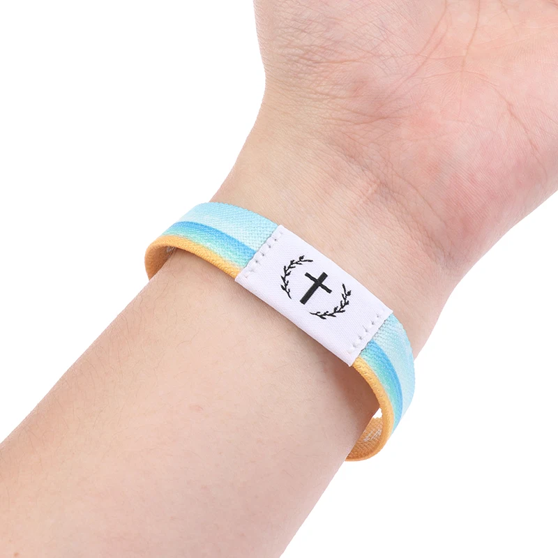 سوار الكتاب المقدس القابل للارتداء، أساور دينية، سوار آية الكتاب المقدس اليومي المسيحي مع سوار معصم مطاطي NFC RFID #1