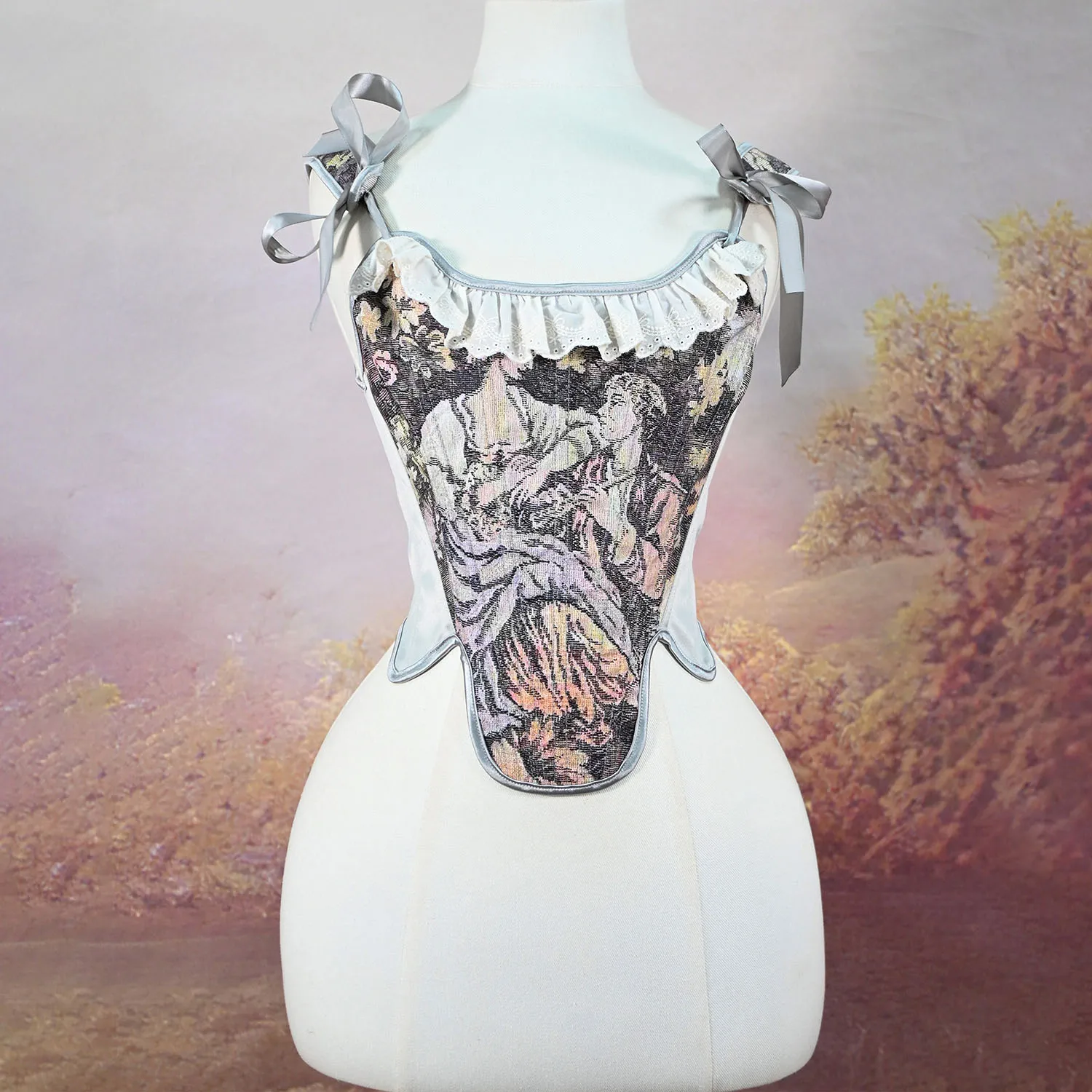 Women's Palace Style Lace-Up Back Crop Top Corset Fashion Bustiers Outfits - Elegant And Stylish