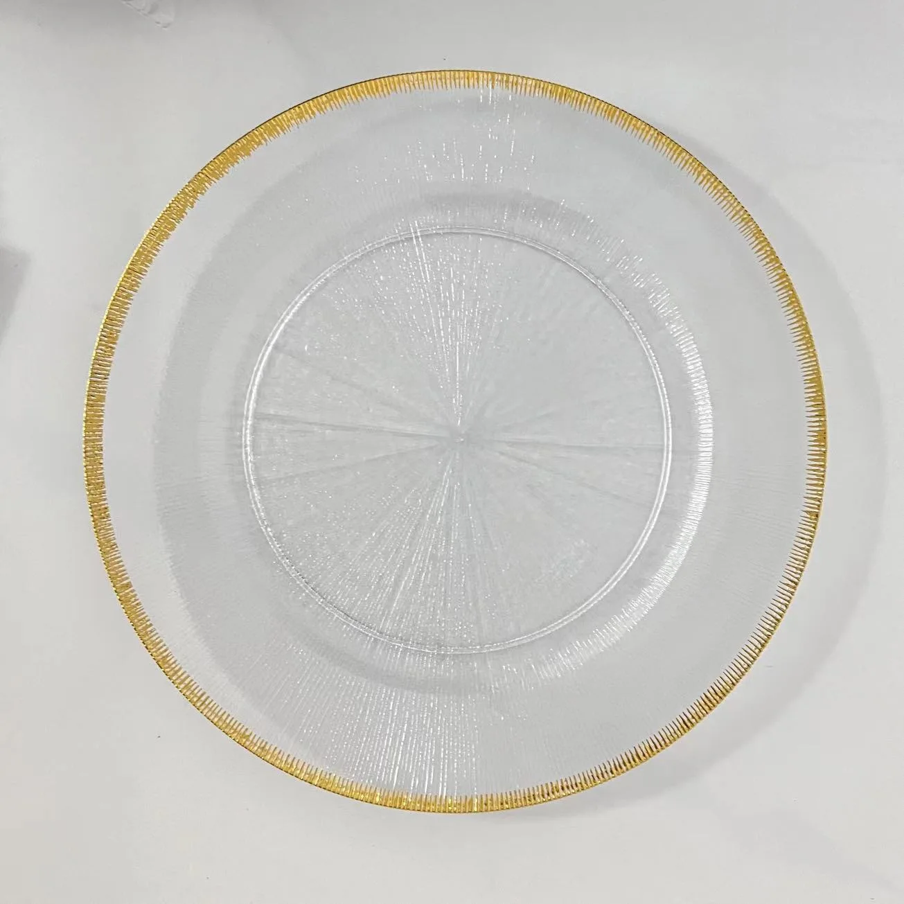 13 Inch Silver Clear Gold Reef Snowflake Charger Plates Wedding Party Wholesale Cheap Gold Charger Plates for Wedding