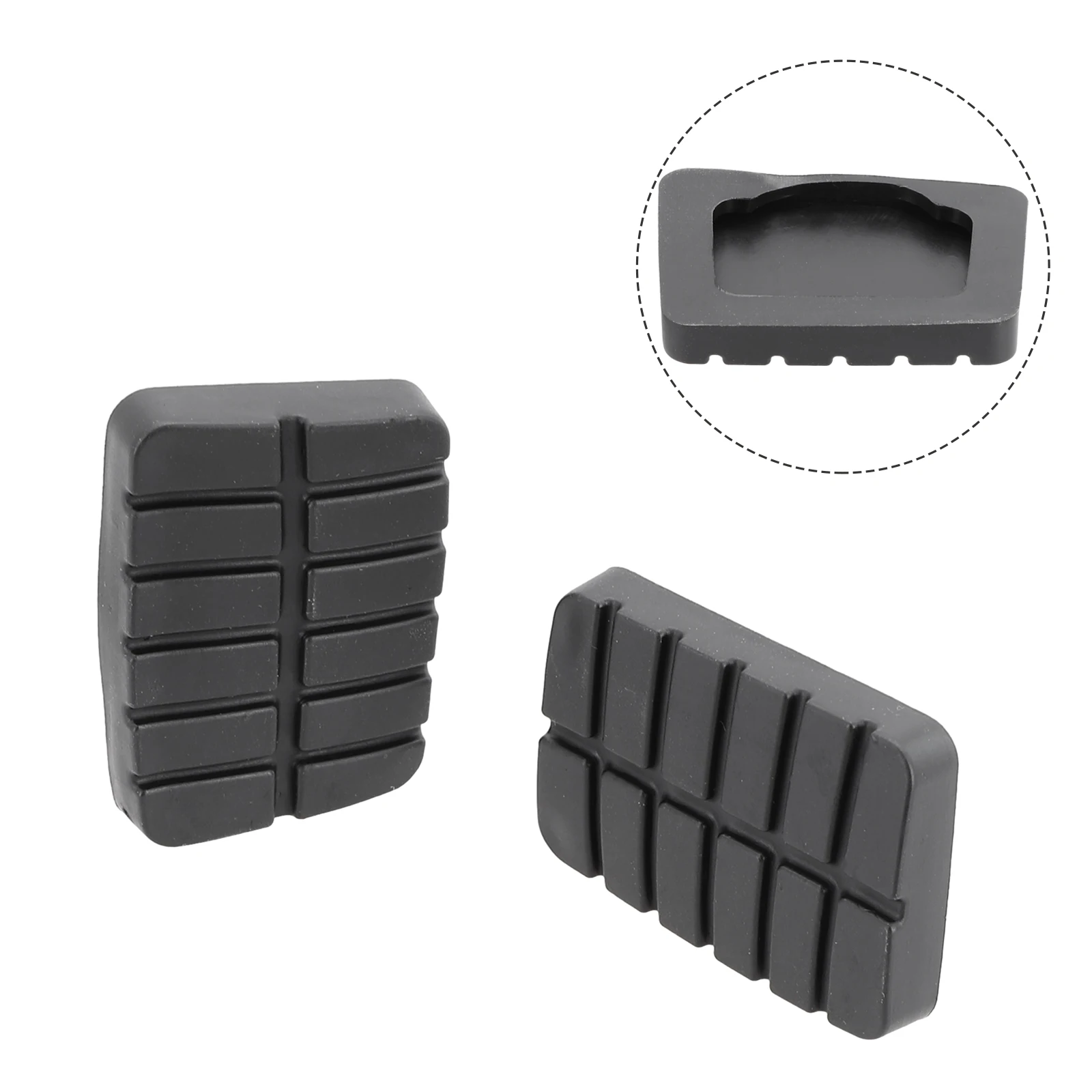 Clutch Pedal Pads Brake 2pcs 46531-M3000 ABS Black Direct Fit Plug-and-play For Datsun 210 1974-1982 Pedal Pads