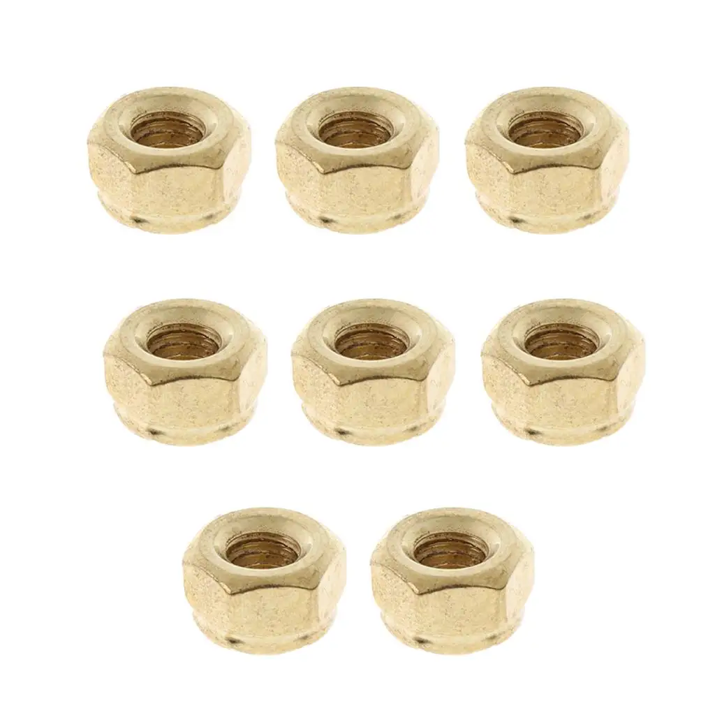 8pcs Skateboard Truck Axle Nuts Kingpin Mounting Screws Longboard Parts