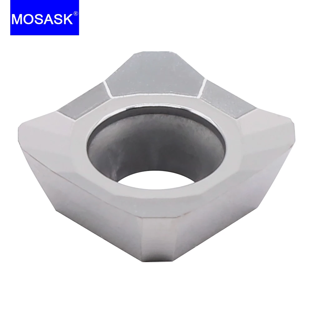 MOSASK 10pcs SEHT 1204  ZK01 Semi Finishing Copper Aluminum Processing CNC Lathe KM45 Face Milling Tool Tungsten Carbide Inserts