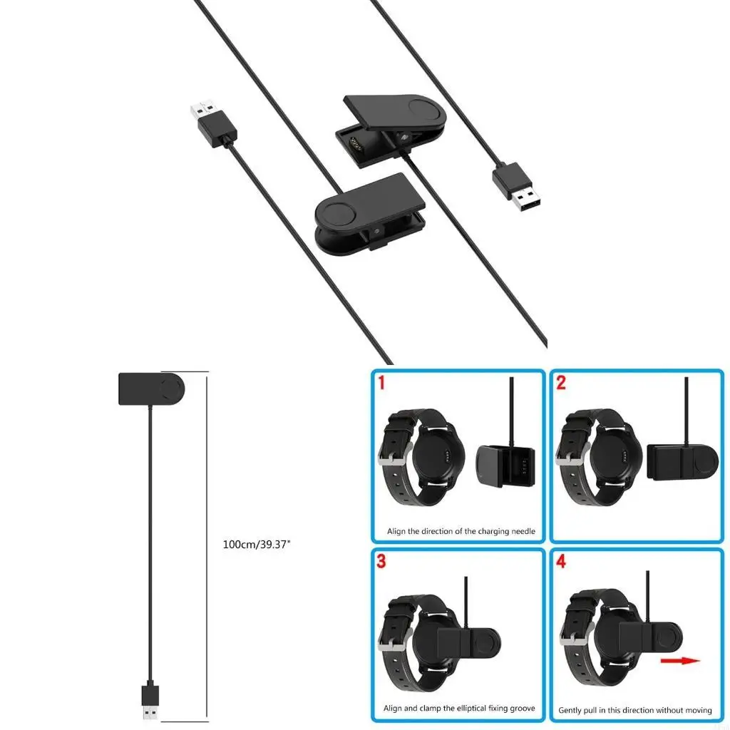 J78A USB Dock Adapters Line Clip Power Wire for Buddy W12 Wrist Watch
