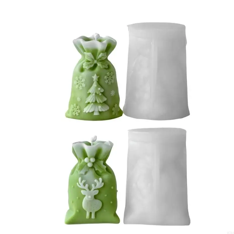 

97BA Christmas Themed Silicone Mold For Making Soap Home Decoration