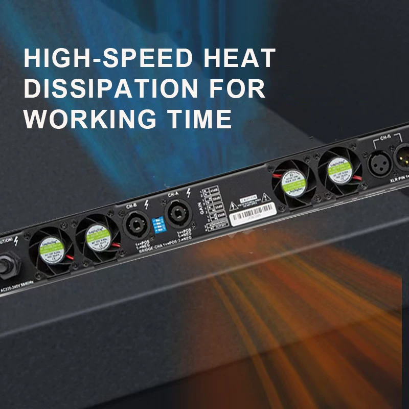 XTUGA K2-2000 Professional 2 Channel 2000W High Quality Digital Power Amplifier with Metal Shell for DJ Speakers