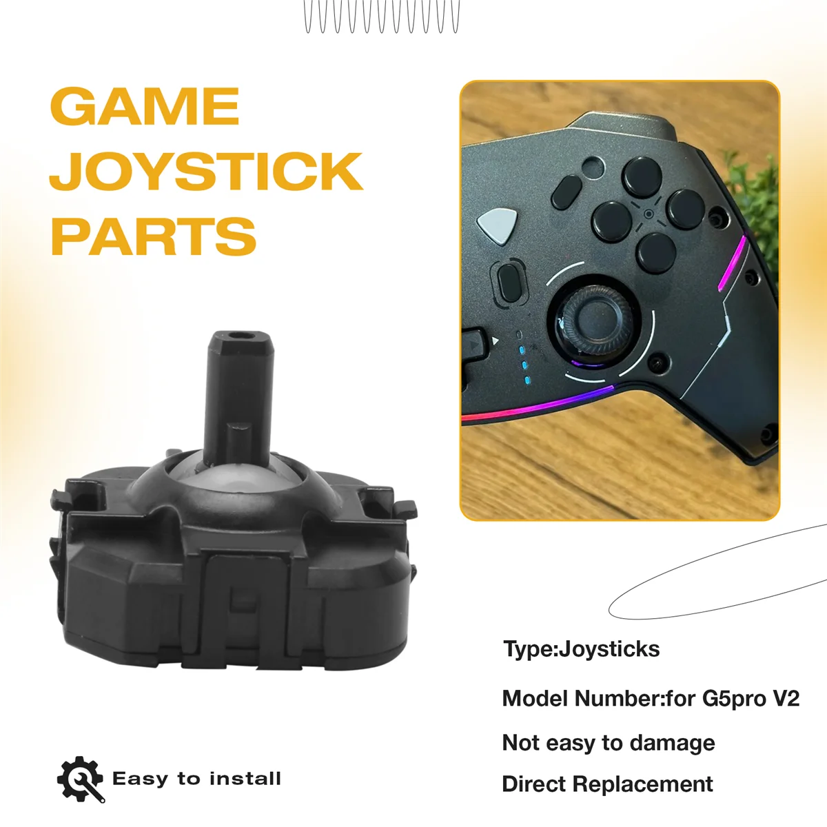 TMR for Hall Swap Joystick Jh20 Multiple Tactile Options Compatible for G6pro V2 Game Controller D