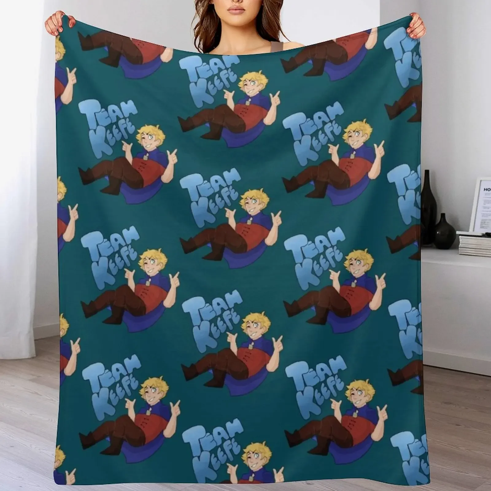 Team Keefe Throw Blanket Fade Resistant Durable Throw Blanket