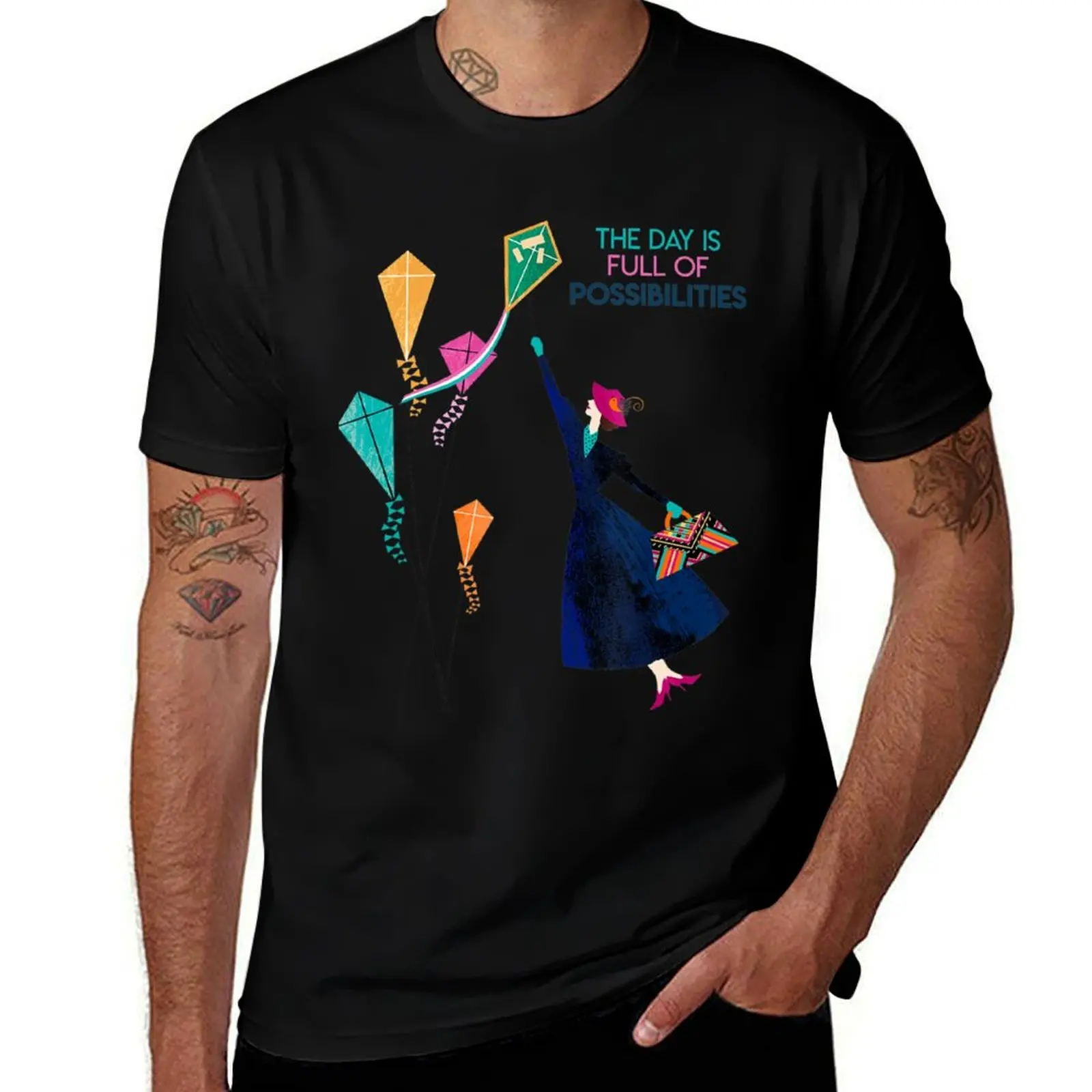 Mari Pop With Full of Possibilities Graphics T-Shirt Anti-Wrinkle Short Sleeve T-Shirt