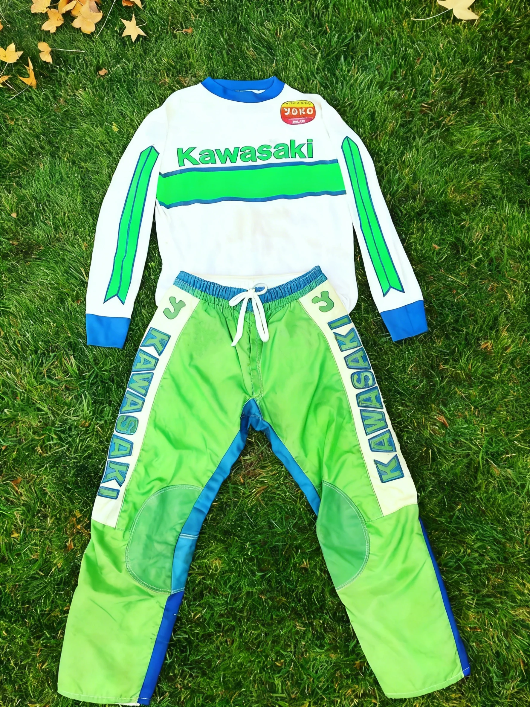 AliExpress 2025 Kawasaki Men's Off-Road Motorcycle Long Sleeve T- Shirts & Pants Quick Drying Breathable Outdoor Mountain Bike Sportswear