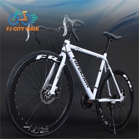 FJ Variable Speed Road Bike For Teenagers Lightweight And Shock-absorbing For Adults Men's Bend Handle For Racing Women's Bike