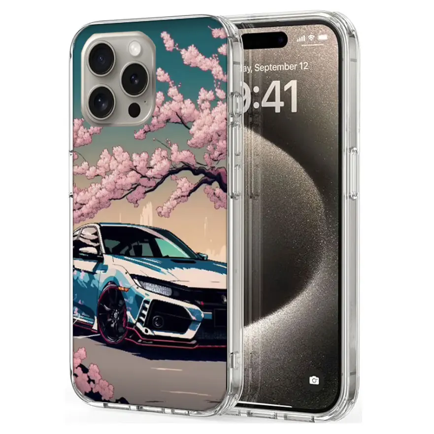 JDM Type R Civic Sport Car Clear For Apple iPhone 16 15 Pro Max Cover 14 Plus 13 12 Mini 11 Pro XR XS Max Phone Case Silicone TP