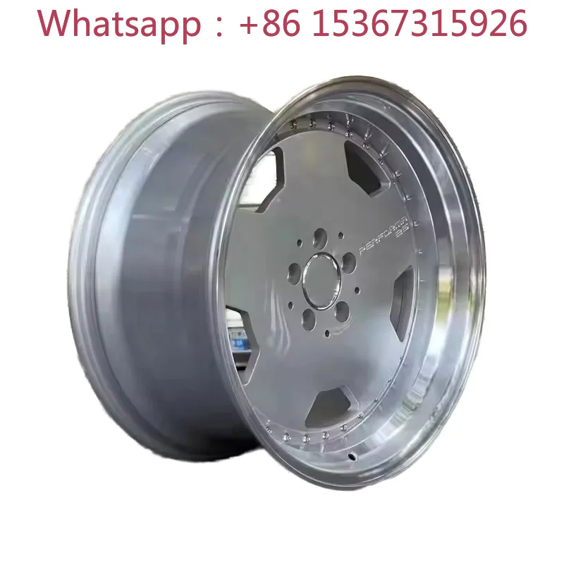 Rines Deportivos Cóncavos de Aleación Plateados de 17x8J 17x9.5J 5x112 para Reemplazo de Rines de Auto