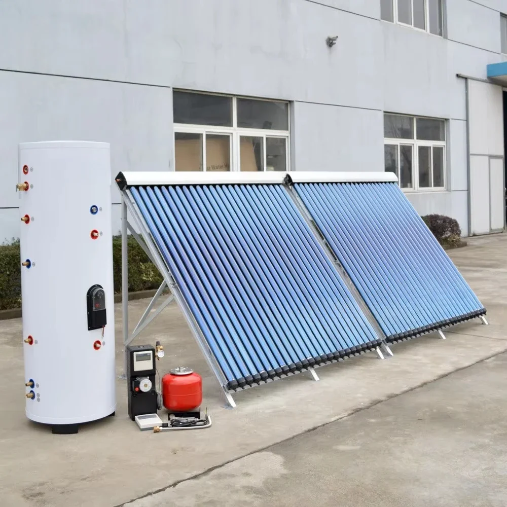 Anti-frozen Split Glass Heat Pipe Tubes Collector Indirect Type Solar Water Heater Exporting From China