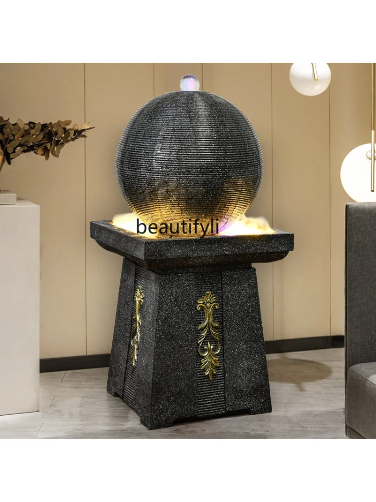 Water Fountain Tiantian round Resin Decorative Landscaping Waterscape Decoration