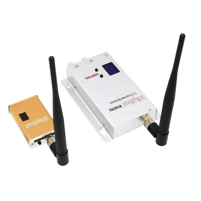 BEDW-FPV 1.2G 5W 5000Mw Video Sender 1200Mhz Audio Video Wireless Transmitter/1.2G 12CH Receiver For Rc FPV RX+TX