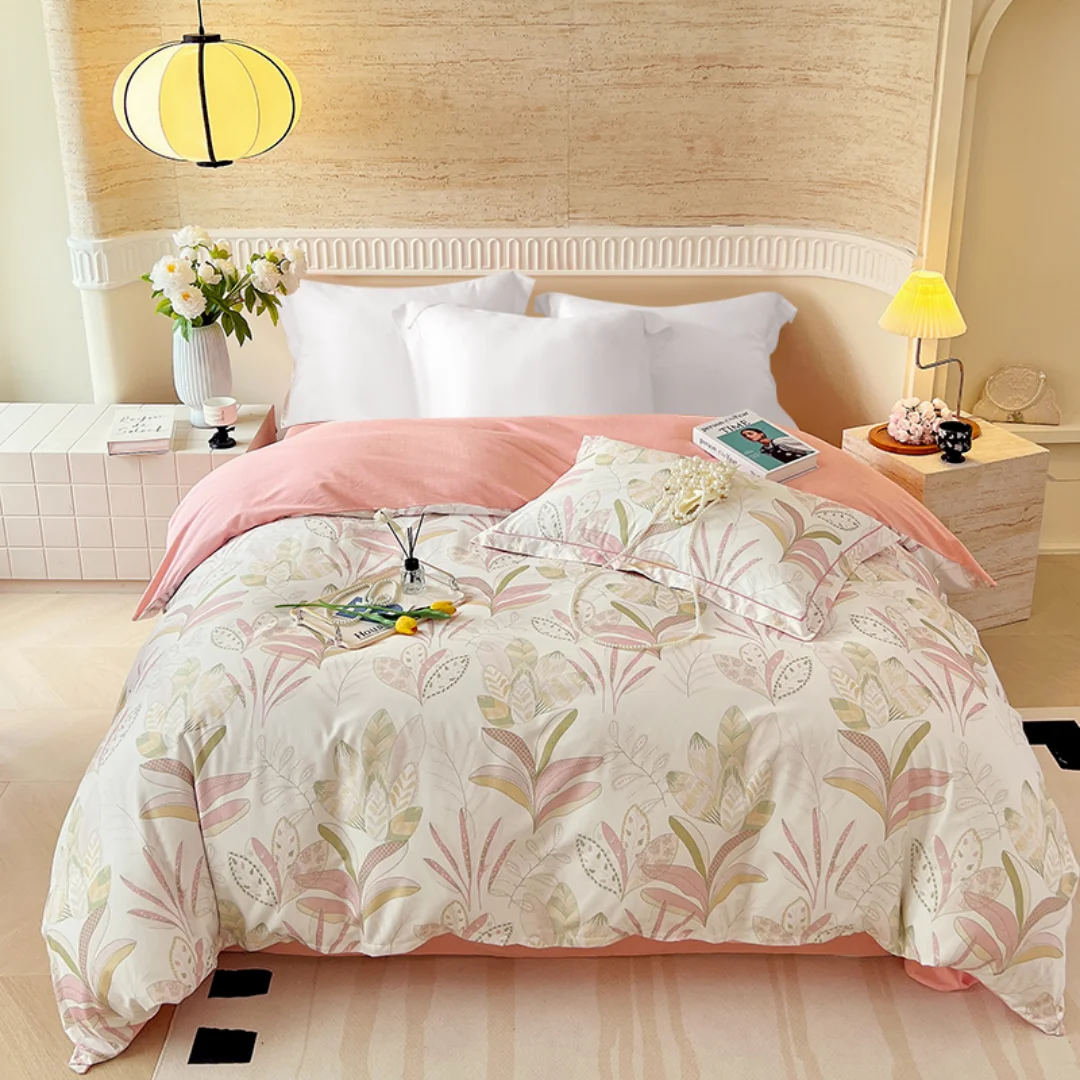 1pc Duvet Cover 100% Cotton Brushed Luxury Series Flower High-quality Long Staple Cotton Machine Washable for Bedroom Decor
