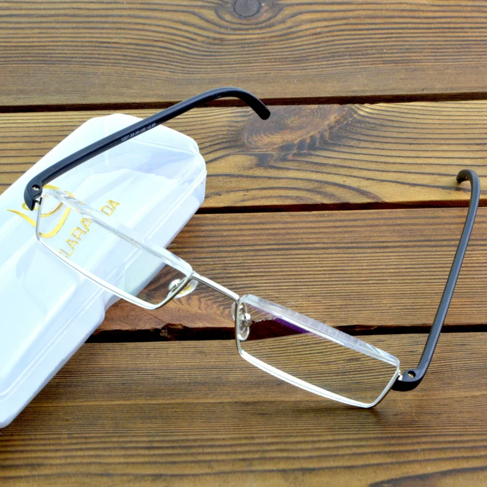 Half-rim Business Temple Portable Anti-fatigue and Anti-ray Multilayer Coating Men Reading Glasses Women +0.75 To +4