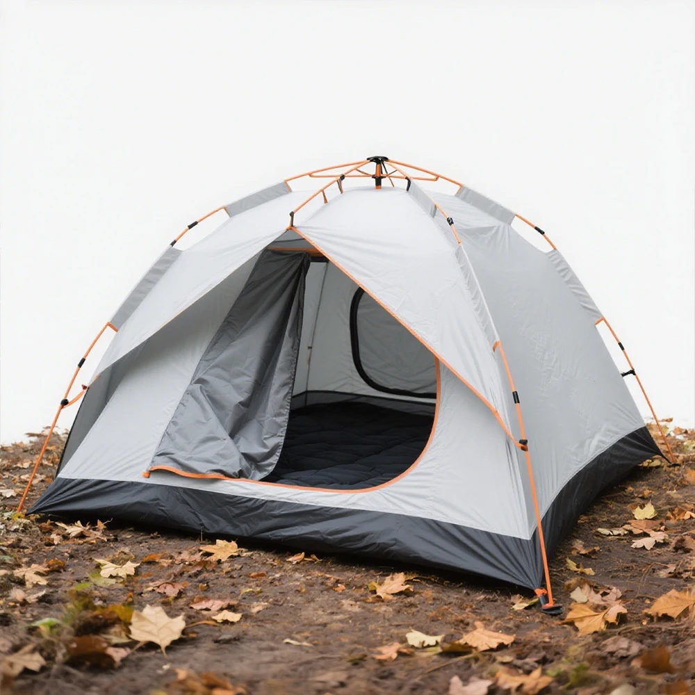 

STLF Automatic Double Oxford Cloth Camping Tent One Bedroom Structure Portable Free Ride Beach Umbrella for Outdoor Overnight Ca