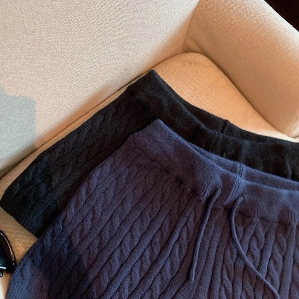 Neue Damen-Strickshorts, vielseitige Strickshorts, lockere, weit geschnittene, lässige Minishorts für Damen – Detail 6
