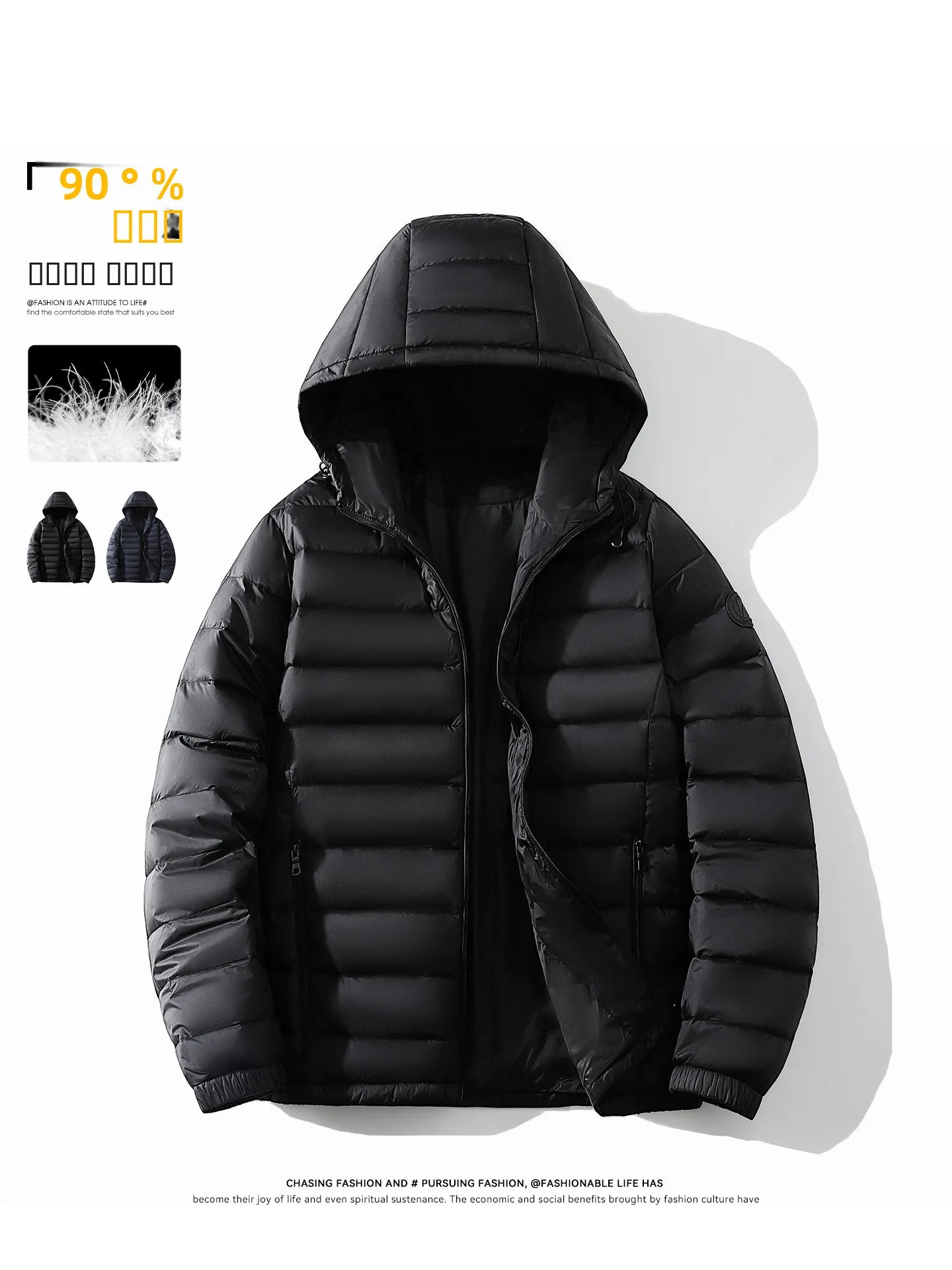 

Мужская зимняя куртка с капюшоном, новая модная коллекция, для пар, теплая, легкая, повседневная верхняя одежда из полиэстера и нейлона