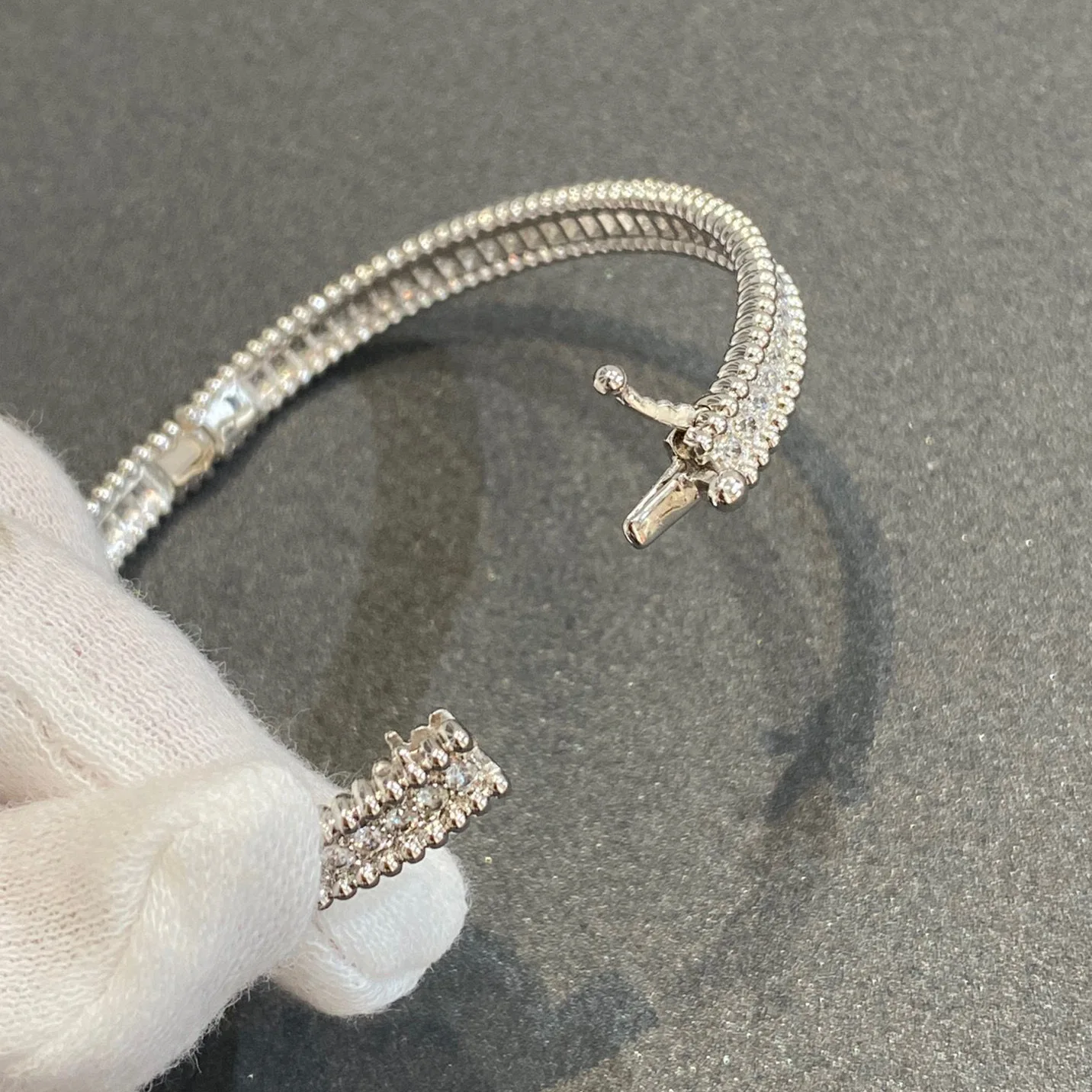 OEVAS كامل مويسانيتي أساور للنساء 100% 925 فضة لوحة 18K سوار ذهب الزفاف غرامة مجوهرات هدية #2