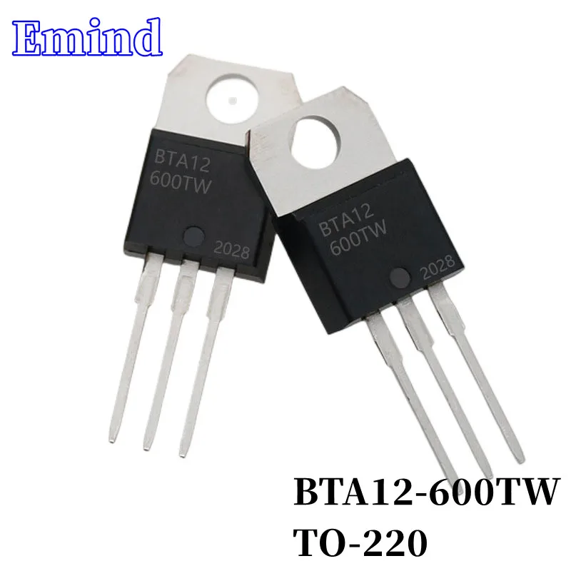 

20/50/100/200/500Pcs BTA12-600TW BTA12 Triac 12A/600V TO-220 DIP Thyristor Large Chip