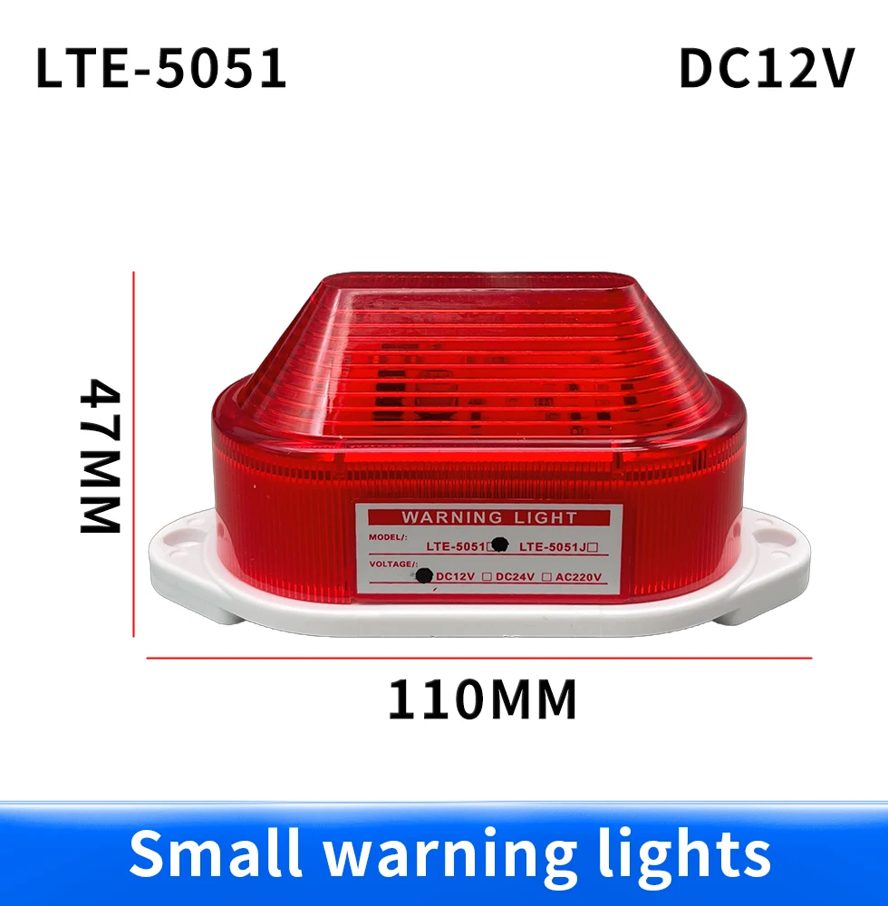 Lâmpada LED de alarme de segurança com luz indicadora, audível e visual, luz de advertência do sinal estroboscópico, 12V, 24V, 220V, 3051