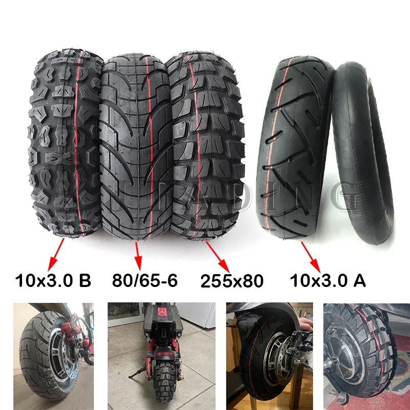 10 Inch Tires and Tube 255x80 80/65-6 10x3.0 Tyre for Kugoo M4 Pro Go Karts ATV Quad Speedway Zero 10X Electric Scooter Parts