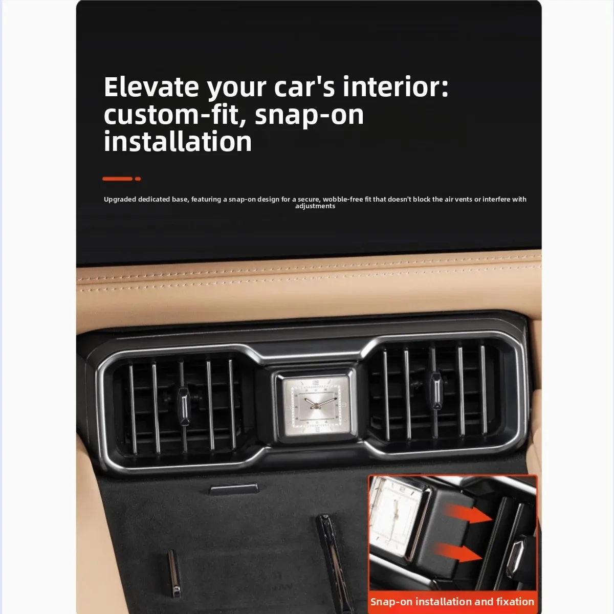 

Для BYD Equation Leopard 8 2025 + ABS кварцевые часы с центральным управлением, модифицированные аксессуары