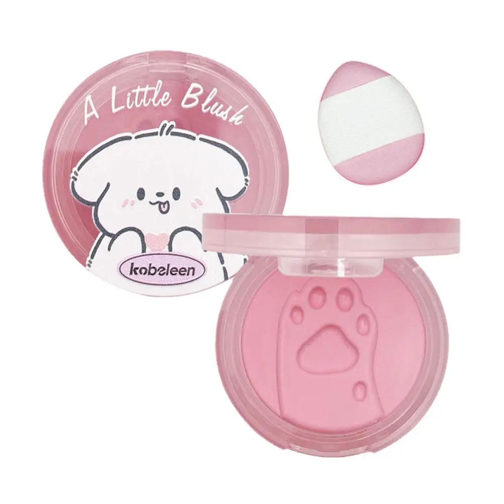 Cute Foot Print Blush para meninas, maquiagem bochecha, cosméticos de rosto longo, duradouro, blush bochecha, sombra bochecha, doce coreano, Z4b0