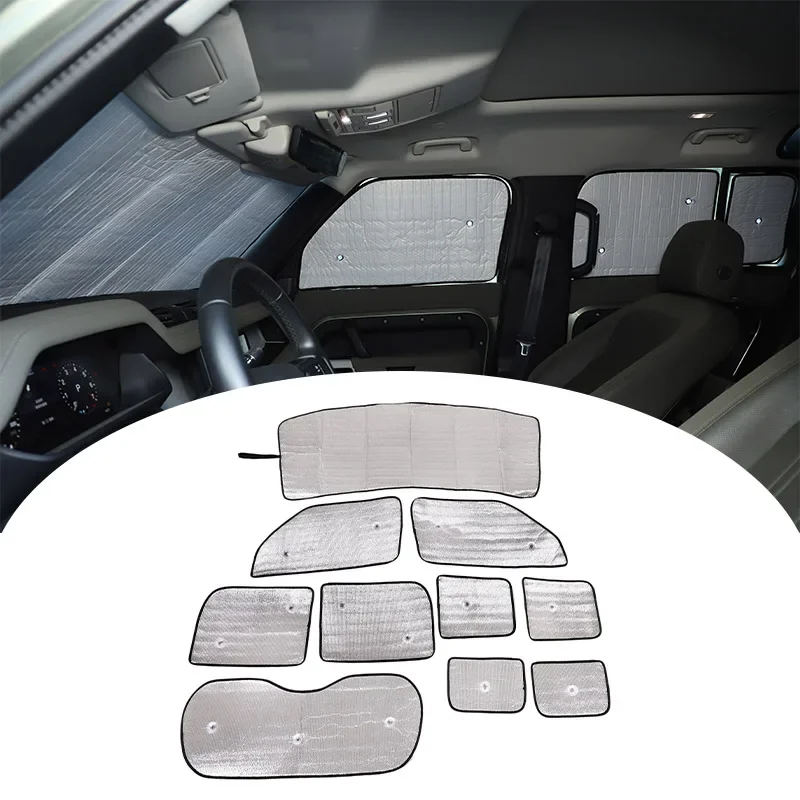 For Land Rover Defender 110 130 2004-2024 Car Front Windshield Full window glass Sun Protection Parasol Car Accessories