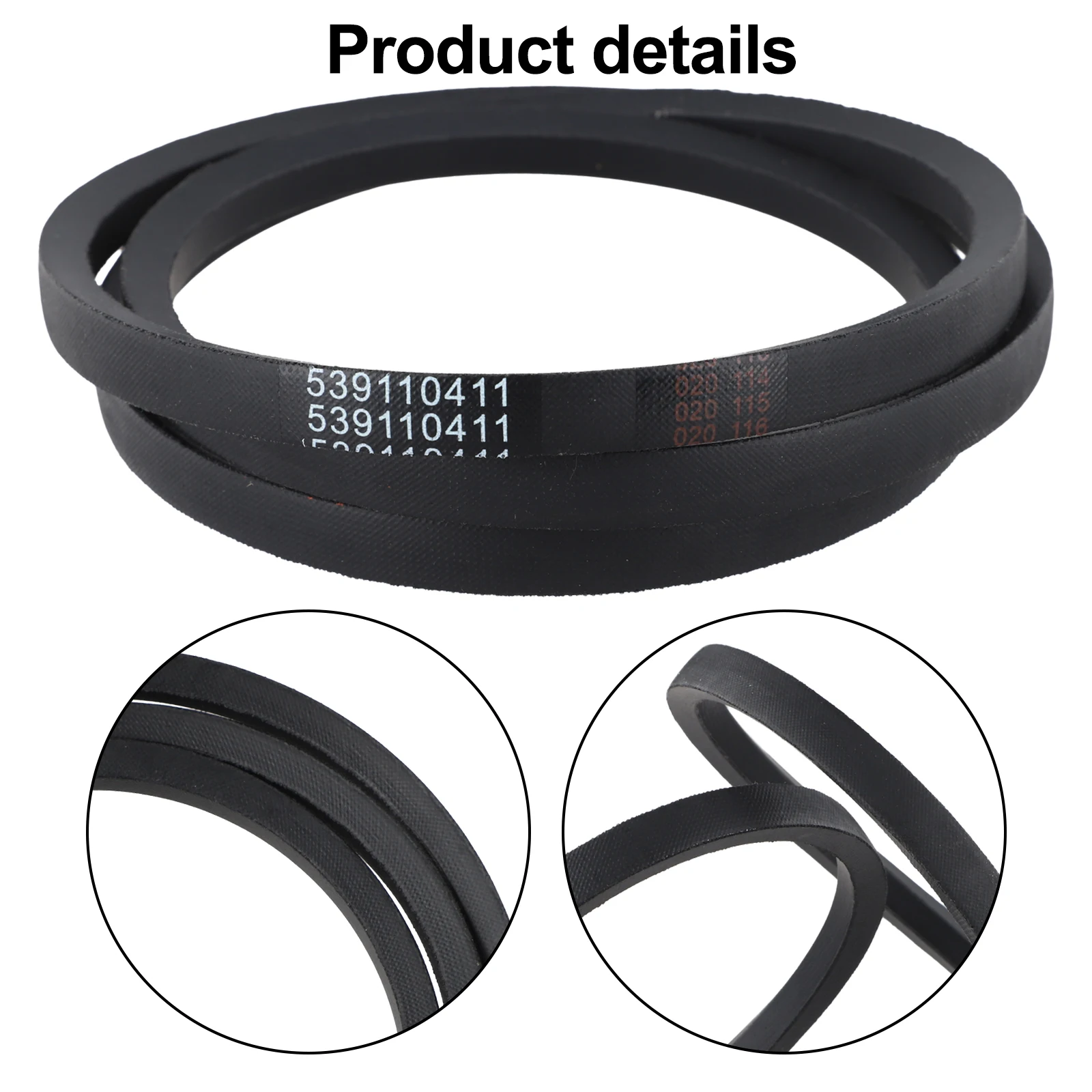 Drive Belt for Zero Turn Mowers Designed for Z246 Z254 CZ4217 RZ4619 Replaces 539110411 Boosts Mowing Performance