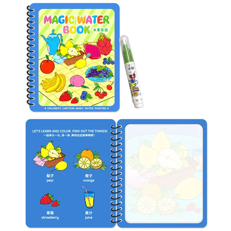 Carnet de dessin à l'eau magique, stylo Graffiti pour enfants, Portable, effaçable, réutilisable, Puzzle d'éducation précoce pour enfants, jouet cadeau