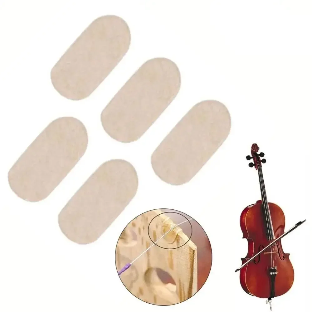 New 5/10Pcs Cello Bridge Parchment Protect Parchment Sheepskin Protection Pad E String Instruments Parts String Protectors Cello