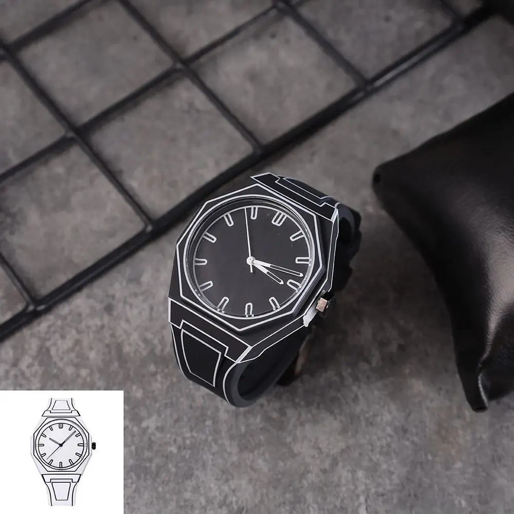 Новые современные спортивные часы для рисования, нишевые минималистичные кварцевые часы, водонепроницаемые легкие модные стильные часы