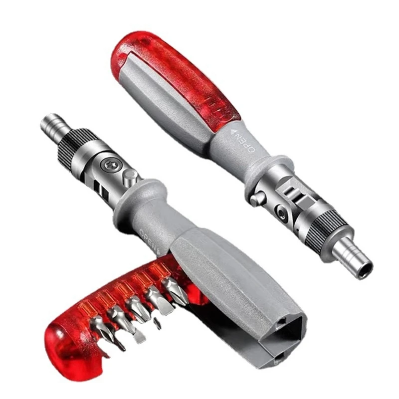 All in One Screwdriver Set with 10 Bits and Magnetic Ratchet Multifunctional