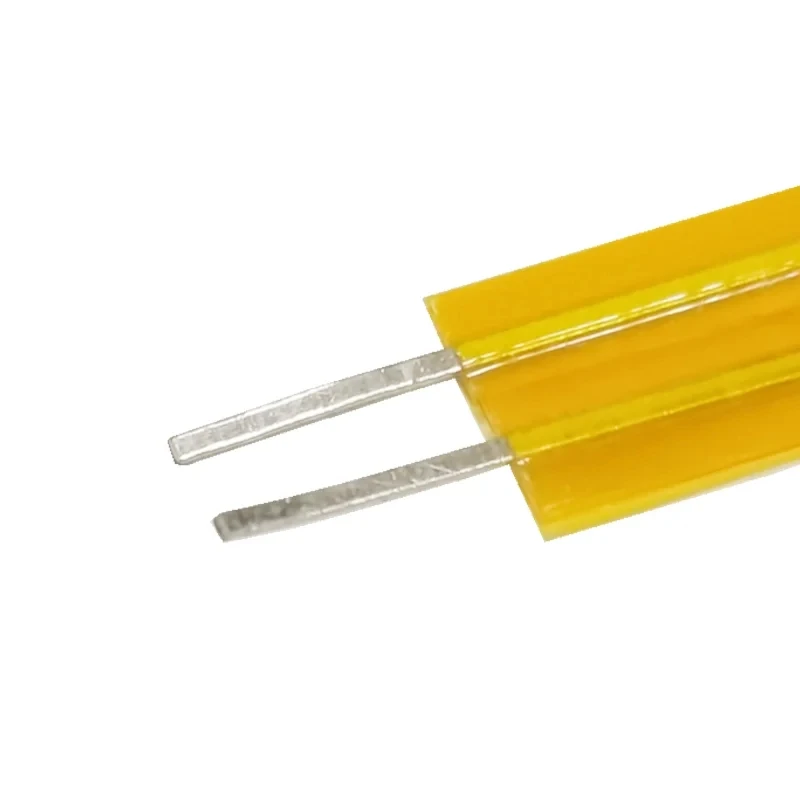 Termistor do filme do NTC-MF55, precisão do NTC-10K3950, resistor ultra-fino da forma de 1%, 50K, 100K, L25, 50, 75mm, 10 PCes