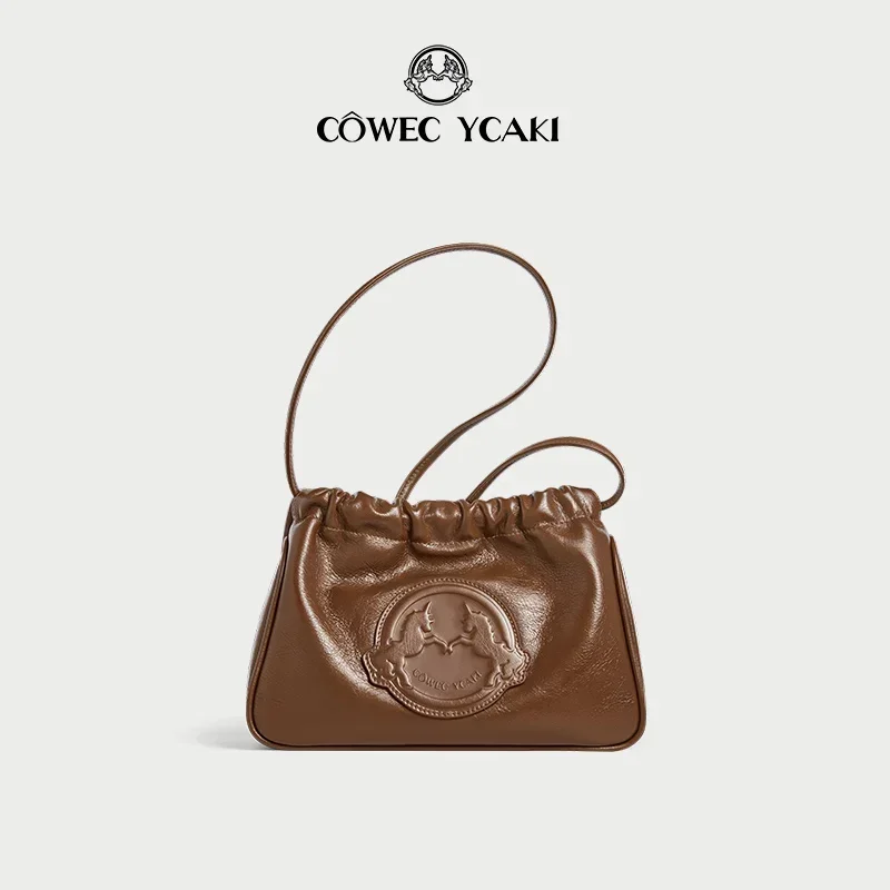 【 Official Authentic 】Original Cowec Ycaki luxury Crossbody bag 2023 new soft drawstring cloud bag