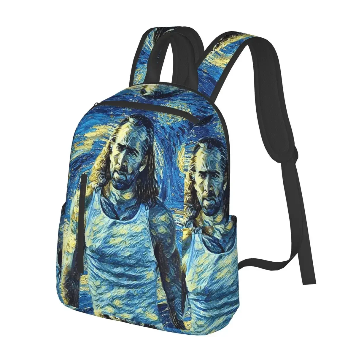 

Nicolas Cage Stage Student Backpack School Bag Hiking Travel Daypack for Boys Girls Fashion Bookbag Shoulder Bags