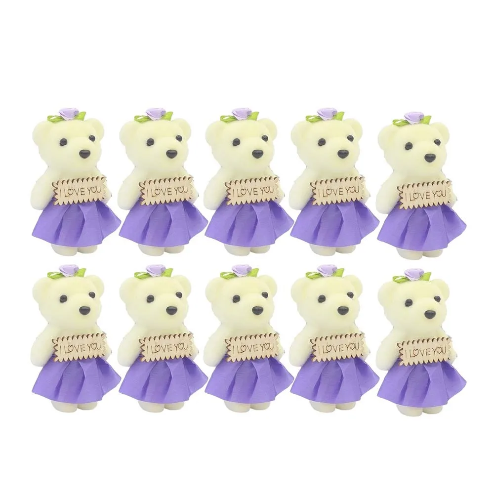 10pcs/set Foam Bear Bear Plush Foam Toys Plush Doll Plush Animal Mini Bear Flower Bouquet DIY Cartoon Cartoon Bouquet Doll