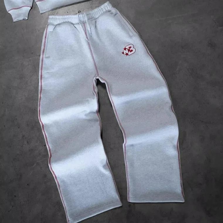 Y2K Station indépendante transfrontalière Fce lettre broderie pantalons de sport sweat à capuche ensemble décontracté ex 2025 automne Fa...