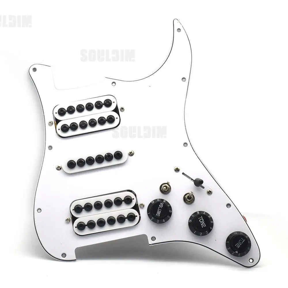 HSH 3-ply Electric Guitar Pickguard Humbucker Pickup with Single Cut Switch Umbrella Screw Prewired Scratchplate Assembly