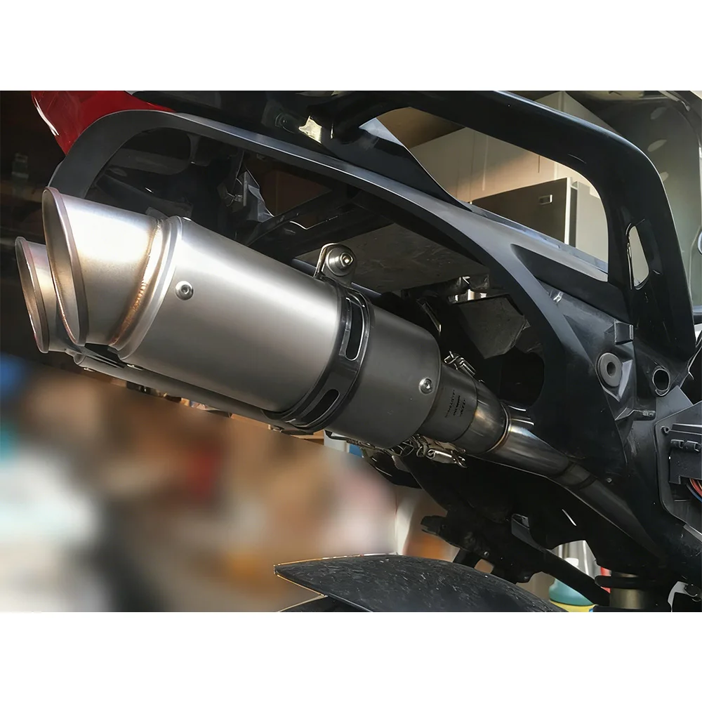 Für Yamaha FZ6 FZ6N FZ6S 2004-2011 Auspuffanlage Schalldämpfer Mittelrohr Slip-On Auspuffrohre – Detail 3
