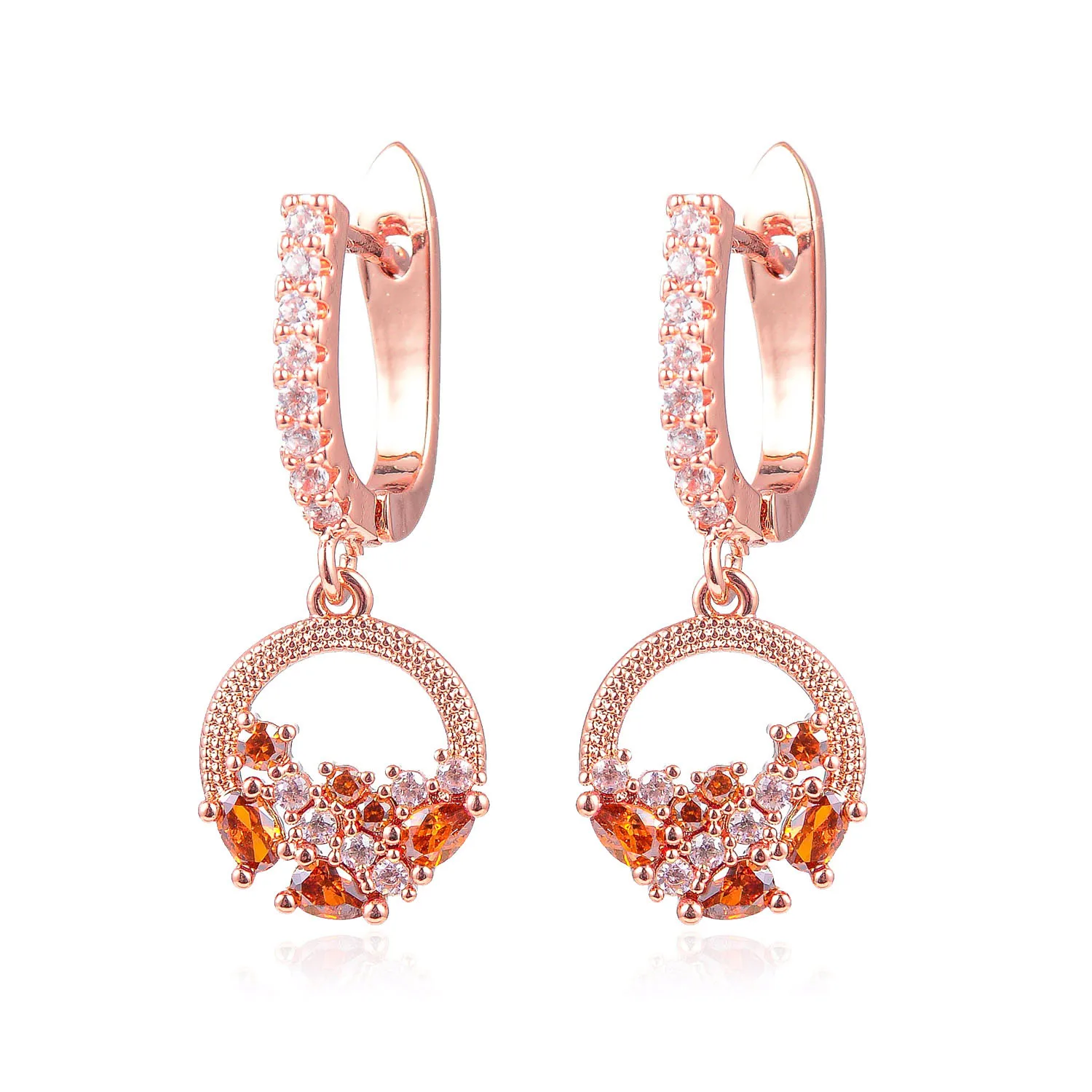 Hollow Petite Earrings Inlaid Stone Women's Exquisite Party Beauty fashion refinement Elegant Feast Ball Wedding