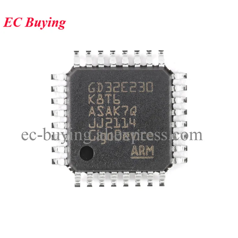 GD32E230K8T6 GD32E230 GD32E GD32 32E230K8T6 LQFP-32 LQFP32 ARM Cortex-M23 32-Bit Mikrokontroler MCU IC Controller Chip Baru