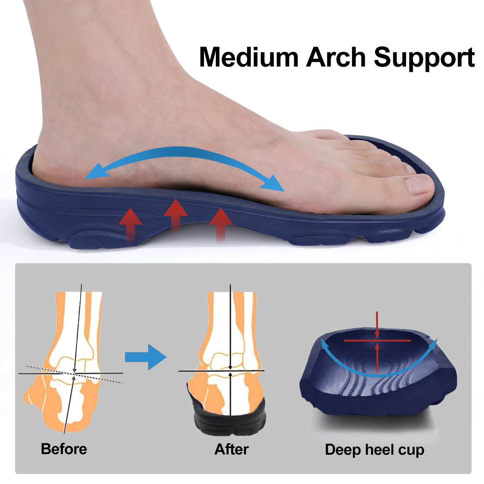 Litfun Fashion Clogs For Men EVA Lightweight Hole Garden Shoes Outdoor Men Beach Sandals Home Bathroom Shoe Unisex Casual Slides