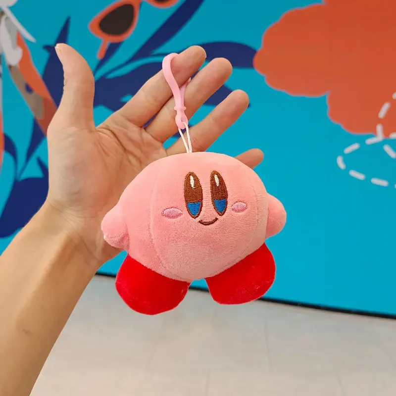 Cute Japanese Kirby Pink Plush Doll Bag Pendant Claw Machine Doll Couple Birthday Gift