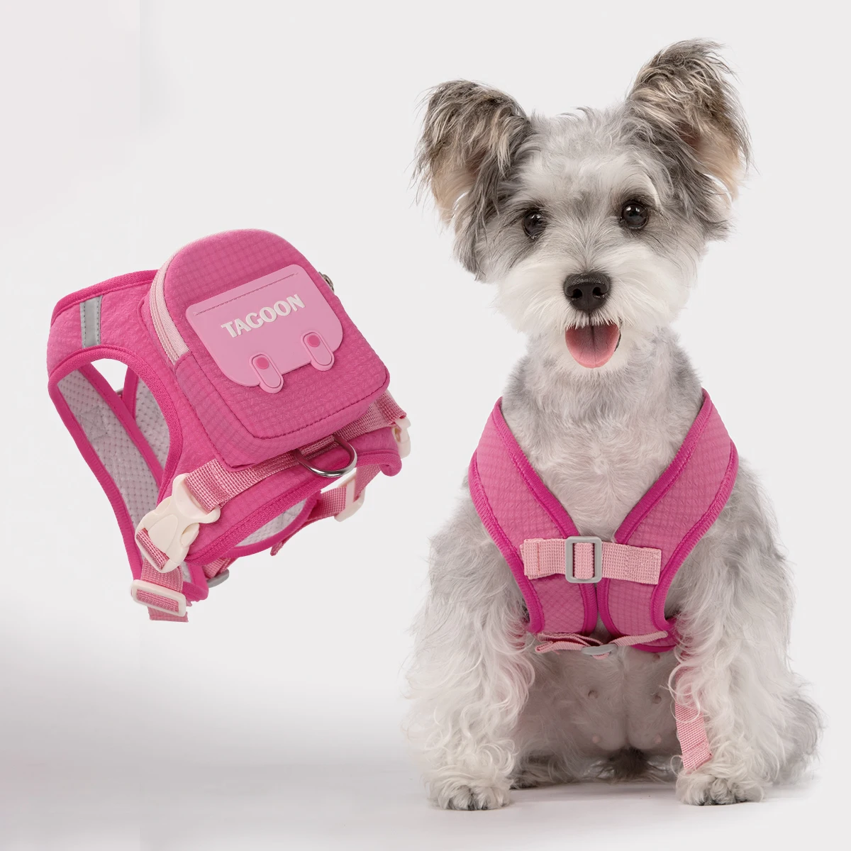 Hundegeschirre und Leinen mit weichem Design, ausbruchsicherem, atmungsaktivem Futter, geeignet für Kätzchen, kleine und mittelgroße Hunde. Hundegeschirr. – Detail 8