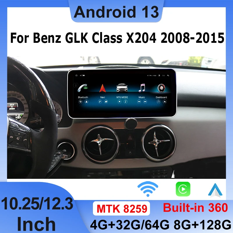 

Android AUTO Carplay For Mercedes Benz GLK X204 2008-2015 Car Video Player Bluetooth Multimedia Screen GPS Navigation 4G WIFI