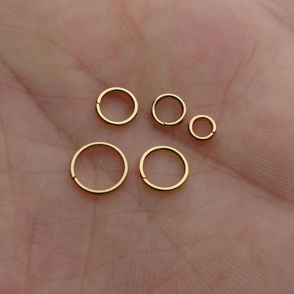 100/200pcs Stainless Steel Open Jump Rings Strong Split Rings Connectors For Necklace Bracelet Jewelry Making Findings Supplier